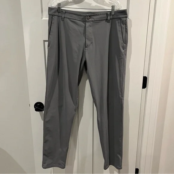 NWOT Lululemon Mens Commission Pant Classic 34x31 Warpstreme Asphalt Grey M5AEXS